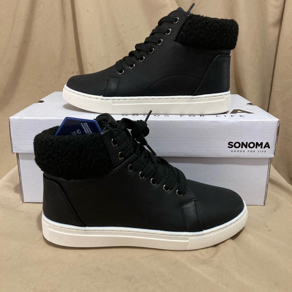 NWT Sonoma Goods For Life® Kinsleyy Women's Faux-Fur High Top Sneakers Size 6 - Picture 5 of 12
